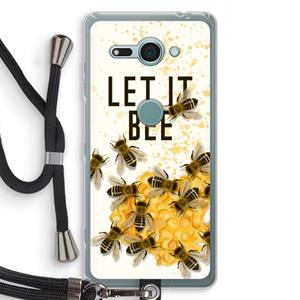CaseCompany Let it bee: Sony Xperia XZ2 Compact Transparant Hoesje met koord