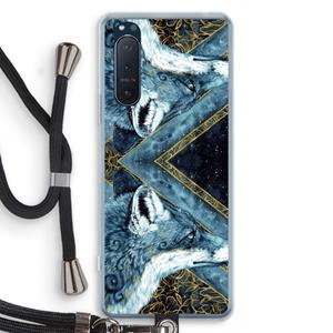 CaseCompany Golden Fox: Sony Xperia 5 II Transparant Hoesje met koord