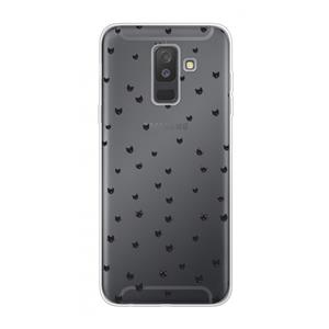 CaseCompany Kleine kattenkopjes: Samsung Galaxy A6 Plus (2018) Transparant Hoesje