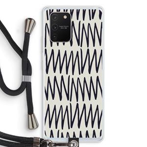 CaseCompany Marrakech Zigzag: Samsung Galaxy S10 Lite Transparant Hoesje met koord