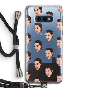 CaseCompany Ugly Cry Call: Samsung Galaxy S10e Transparant Hoesje met koord