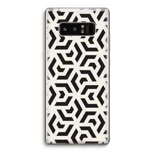 CaseCompany Crazy pattern: Samsung Galaxy Note 8 Transparant Hoesje