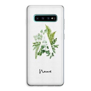 CaseCompany Green Brush: Samsung Galaxy S10 Plus Transparant Hoesje