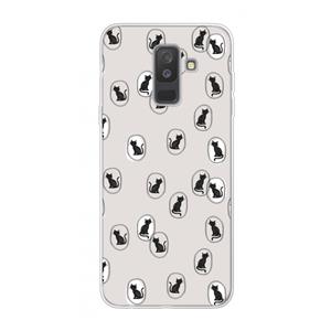 CaseCompany Miauw: Samsung Galaxy A6 Plus (2018) Transparant Hoesje