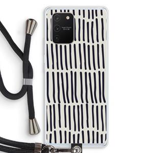 CaseCompany Moroccan stripes: Samsung Galaxy S10 Lite Transparant Hoesje met koord