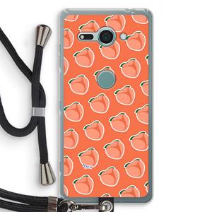 CaseCompany Just peachy: Sony Xperia XZ2 Compact Transparant Hoesje met koord