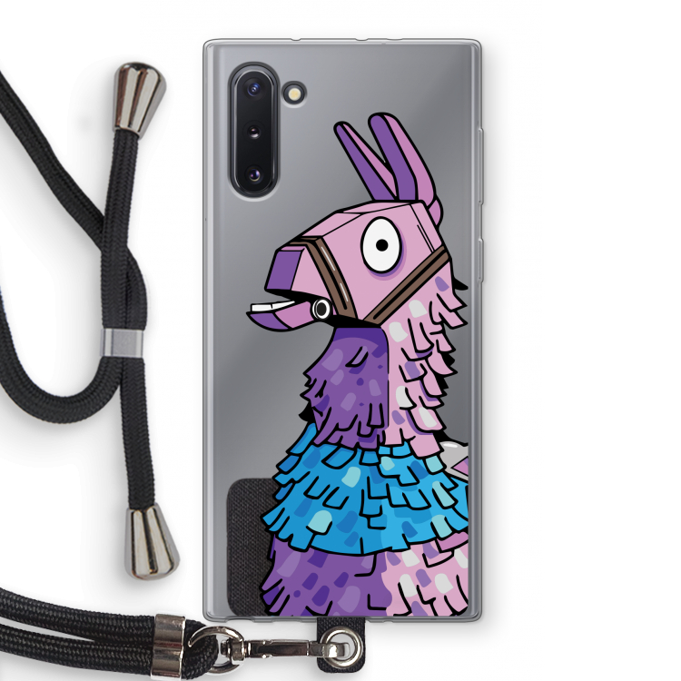 CaseCompany Lama: Samsung Galaxy Note 10 Transparant Hoesje met koord