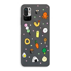 CaseCompany Happy bento friends: Xiaomi Redmi Note 10 5G Transparant Hoesje