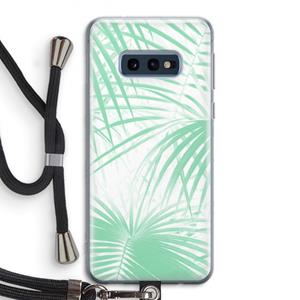 CaseCompany Palmbladeren: Samsung Galaxy S10e Transparant Hoesje met koord