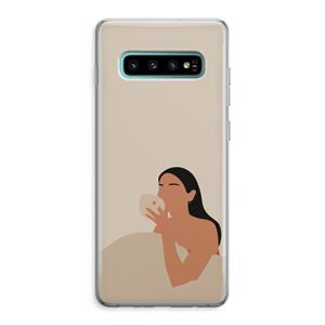 CaseCompany Fresh coffee: Samsung Galaxy S10 Plus Transparant Hoesje