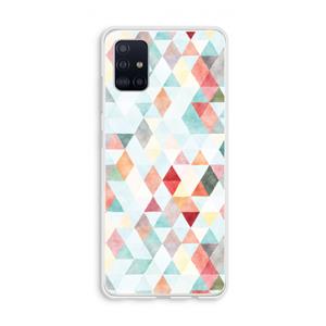 CaseCompany Gekleurde driehoekjes pastel: Galaxy A51 4G Transparant Hoesje