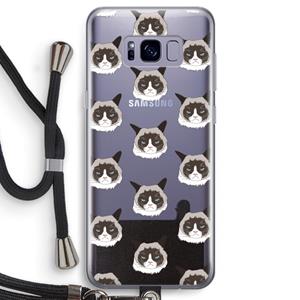 CaseCompany It's a Purrr Case: Samsung Galaxy S8 Transparant Hoesje met koord