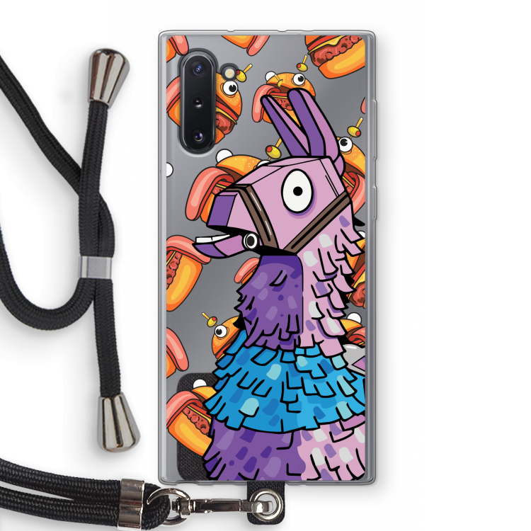 CaseCompany Loot Burger: Samsung Galaxy Note 10 Transparant Hoesje met koord