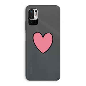 CaseCompany Hartje: Xiaomi Redmi Note 10 5G Transparant Hoesje