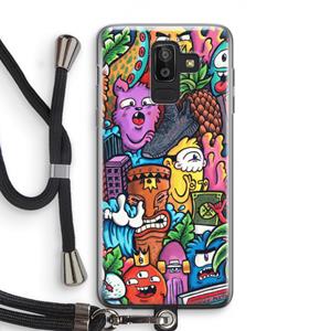 CaseCompany Vexx Mixtape: Samsung Galaxy J8 (2018) Transparant Hoesje met koord