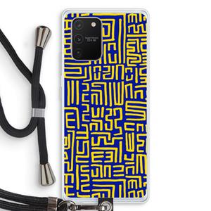 CaseCompany Majorelle Blue Print: Samsung Galaxy S10 Lite Transparant Hoesje met koord