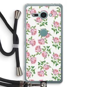 CaseCompany Kleine roosjes: Sony Xperia XZ2 Compact Transparant Hoesje met koord