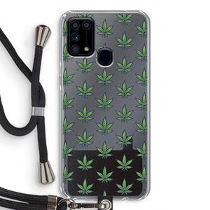 CaseCompany Weed: Samsung Galaxy M31 Transparant Hoesje met koord