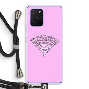 CaseCompany Home Is Where The Wifi Is: Samsung Galaxy Note 10 Lite Transparant Hoesje met koord