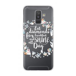 CaseCompany Diamonds: Samsung Galaxy A6 Plus (2018) Transparant Hoesje