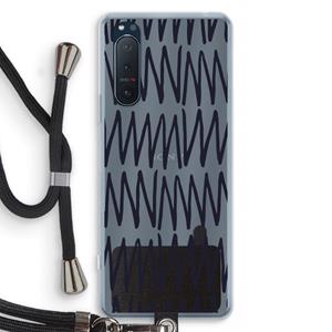 CaseCompany Marrakech Zigzag: Sony Xperia 5 II Transparant Hoesje met koord