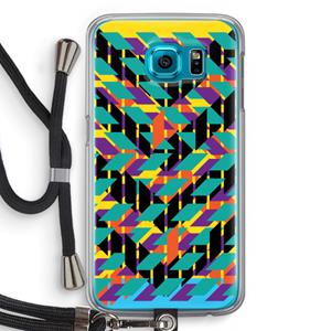 CaseCompany Skew Bee 1: Samsung Galaxy S6 Transparant Hoesje met koord