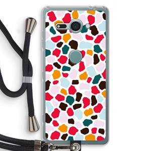 CaseCompany Colored Giraffe: Sony Xperia XZ2 Compact Transparant Hoesje met koord