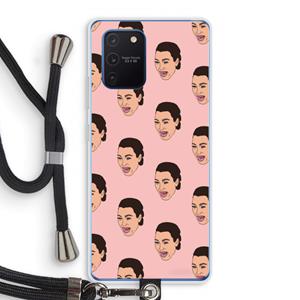 CaseCompany Ugly Cry Call: Samsung Galaxy Note 10 Lite Transparant Hoesje met koord