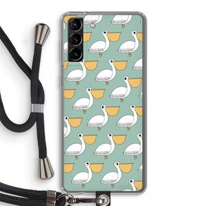 CaseCompany Pelican: Samsung Galaxy S21 Plus Transparant Hoesje met koord