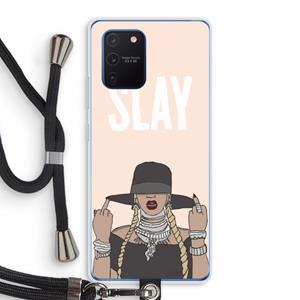 CaseCompany Slay All Day: Samsung Galaxy Note 10 Lite Transparant Hoesje met koord
