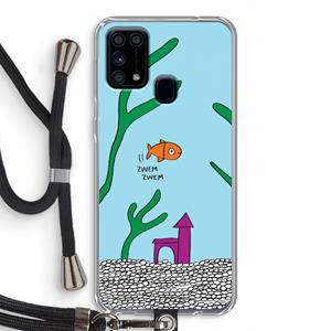 CaseCompany Aquarium: Samsung Galaxy M31 Transparant Hoesje met koord