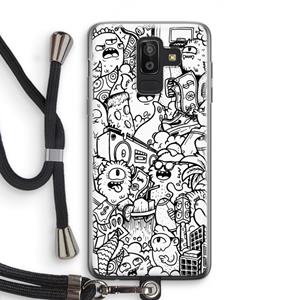 CaseCompany Vexx City #2: Samsung Galaxy J8 (2018) Transparant Hoesje met koord