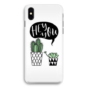 CaseCompany Hey you cactus: iPhone X Volledig Geprint Hoesje
