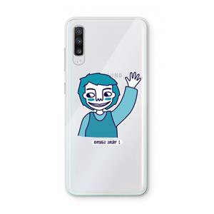 CaseCompany Zwaai: Samsung Galaxy A70 Transparant Hoesje