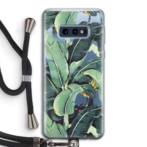CaseCompany Bananenbladeren: Samsung Galaxy S10e Transparant Hoesje met koord