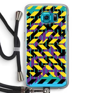 CaseCompany Skew Bee 3: Samsung Galaxy S6 Transparant Hoesje met koord