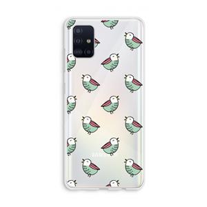 CaseCompany Vogeltjes: Galaxy A51 4G Transparant Hoesje