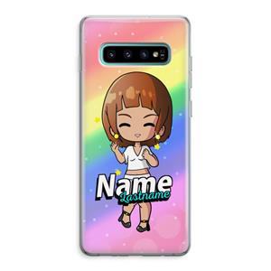 CaseCompany Chibi Maker vrouw: Samsung Galaxy S10 Plus Transparant Hoesje