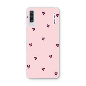 CaseCompany Hartjes: Samsung Galaxy A70 Transparant Hoesje