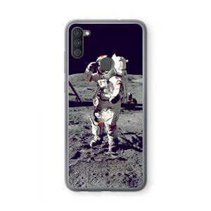 CaseCompany Spaceman: Samsung Galaxy A11 Transparant Hoesje