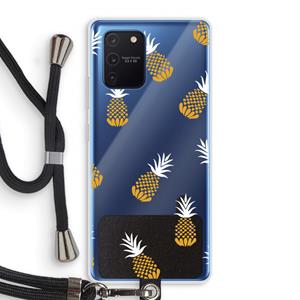 CaseCompany Ananasjes: Samsung Galaxy Note 10 Lite Transparant Hoesje met koord