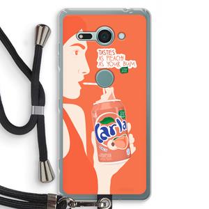 CaseCompany Peach please!: Sony Xperia XZ2 Compact Transparant Hoesje met koord