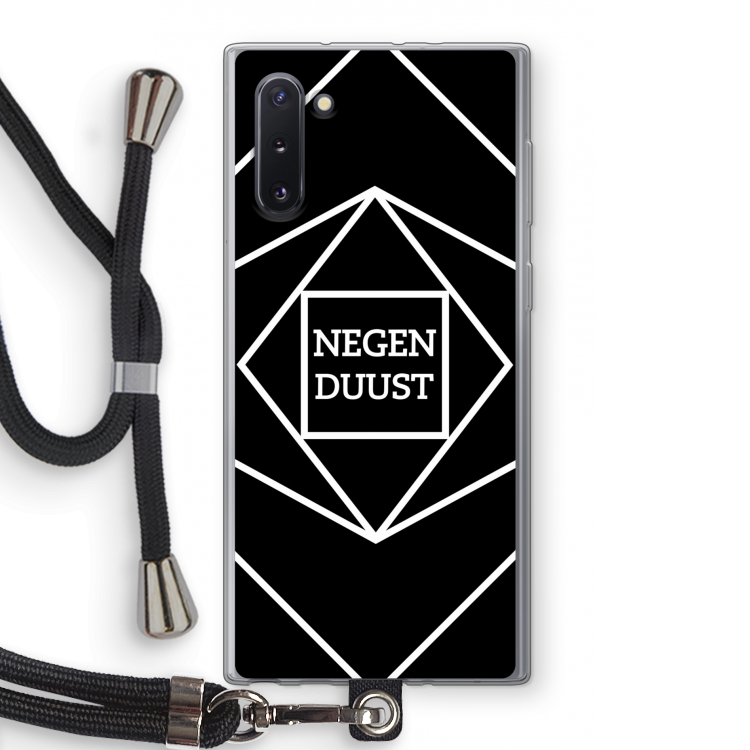 CaseCompany Negenduust geometrisch: Samsung Galaxy Note 10 Transparant Hoesje met koord