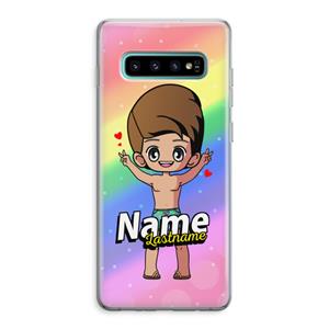 CaseCompany Chibi Maker man: Samsung Galaxy S10 Plus Transparant Hoesje