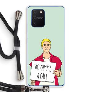 CaseCompany Gimme a call: Samsung Galaxy Note 10 Lite Transparant Hoesje met koord