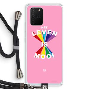 CaseCompany Het Leven Is Mooi: Samsung Galaxy S10 Lite Transparant Hoesje met koord