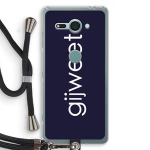 CaseCompany Gijweet: Sony Xperia XZ2 Compact Transparant Hoesje met koord