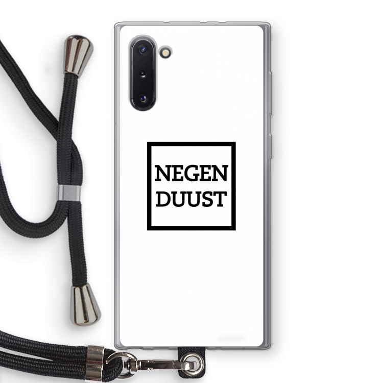 CaseCompany Negenduust vierkant: Samsung Galaxy Note 10 Transparant Hoesje met koord