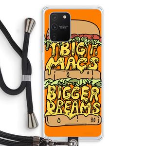 CaseCompany Big Macs Bigger Dreams: Samsung Galaxy S10 Lite Transparant Hoesje met koord