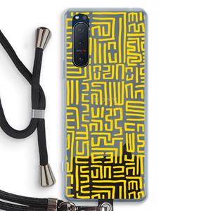 CaseCompany Majorelle Blue Print: Sony Xperia 5 II Transparant Hoesje met koord